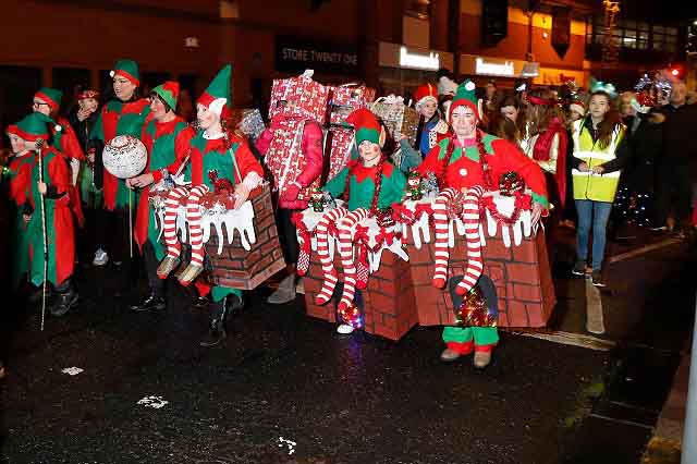 Dressed Up Elves at Blyth Christmas Lights Switch On
