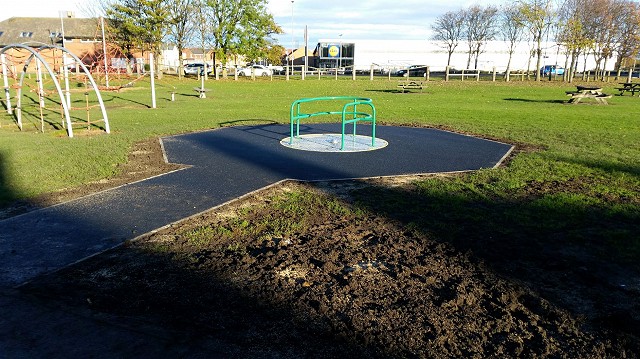 Wheelchair Friendly Carousel Pictured at Play Area, Blyth - Northumberland