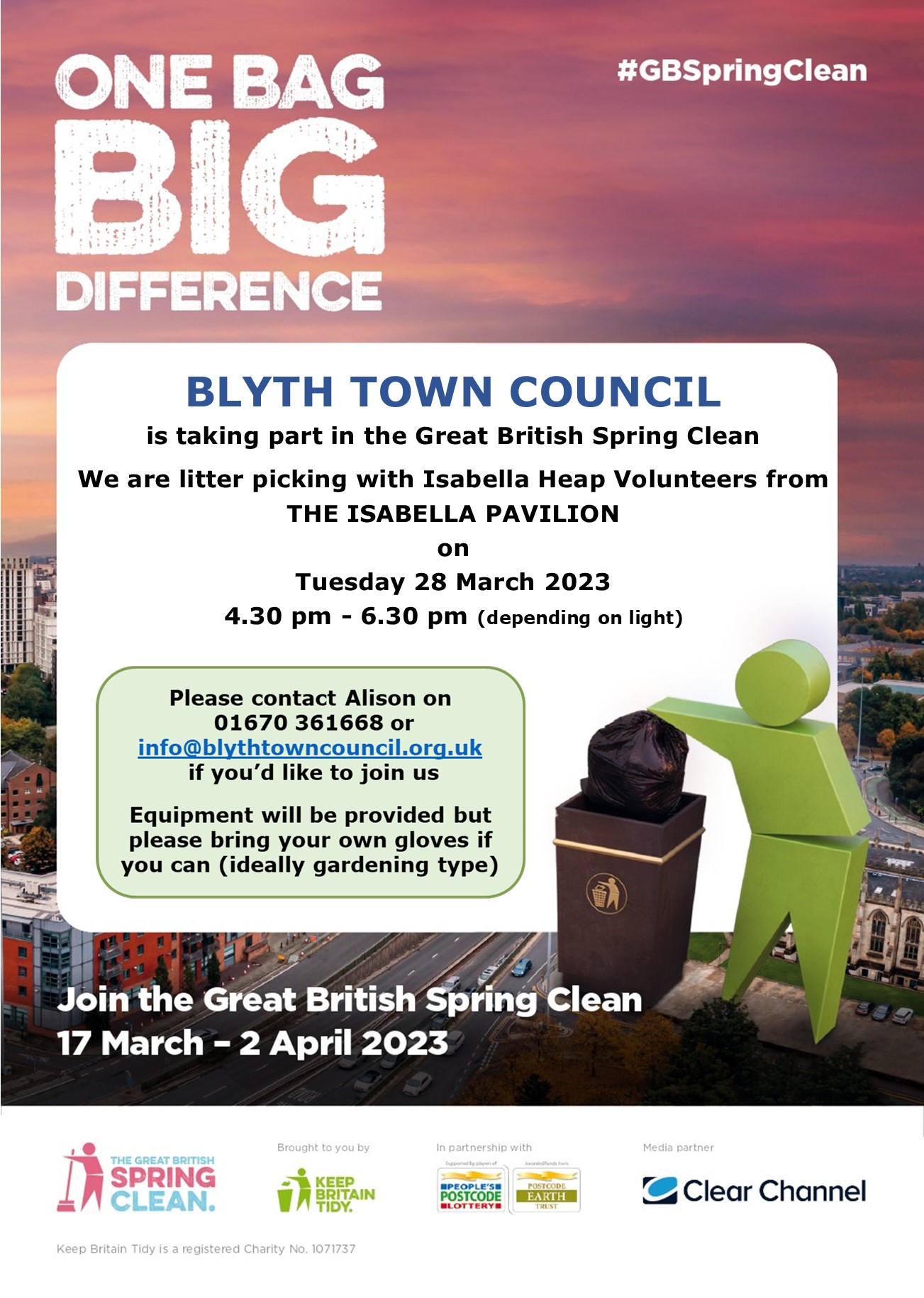 Great British Spring Clean - Blyth Town Council & Isabella Heap Volunteers