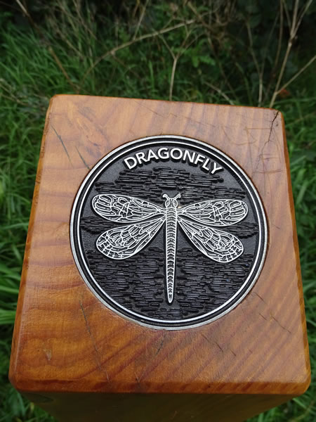 Dragon Fly Plaque at the Isabella Heap